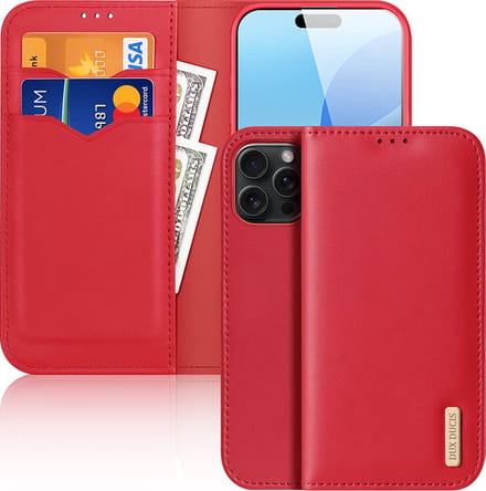 Dux Ducis - Telefoonhoesje geschikt voor Apple iPhone 16 Pro Max - Hivo Series Case - Rood