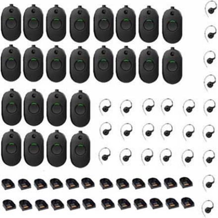 Set van 24 Motorola CLP446E Mini Portofoons met oortje en tafelladers
