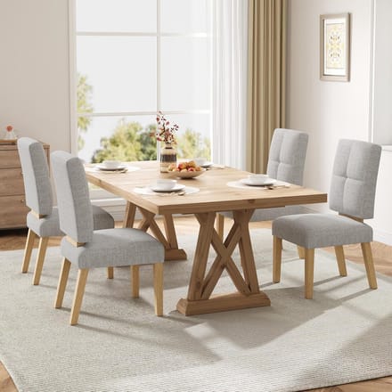 Eetkamerstoelen Set van 4 – Ergonomisch – Grijs – Industrohome