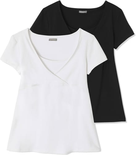 Vertbaudet Lot van 2 T-shirts voor zwangerschap en borstvoeding