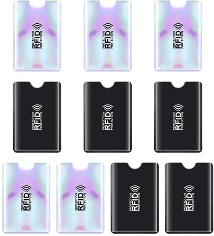 Dailygoods- Kaarthouder Rfid Blokkeren - Kleurrijke Mouwen - Set van