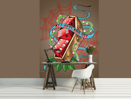 Dice Web Death Photo Wallcovering