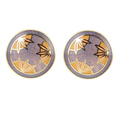 Behave - Oorstekers dames - paars en bruin - 2,5 cm