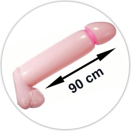 Kinky Pleasure KP005 - Opblaasbare XXL Penis - 90 cm - Roze