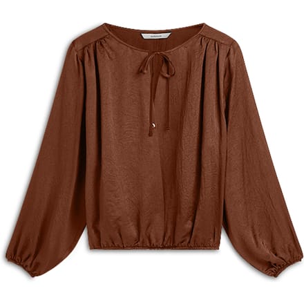 Summum Top Silky Casual Blouses Bruin 2s3552-12493