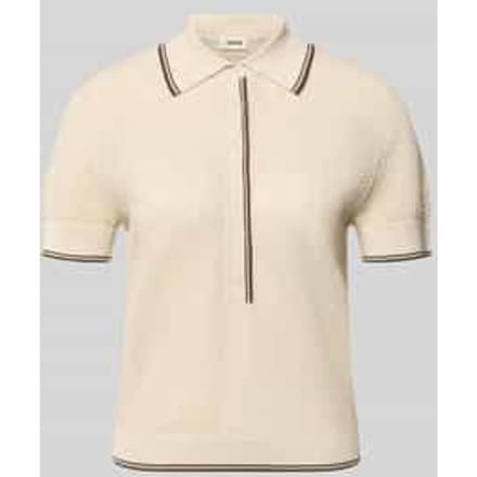 Gebreid shirt met polokraag en knoopsluiting model 'MEROPE'