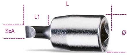 Schroevendraaierdoppen voor sleufschroeven 900LP 0,8X4