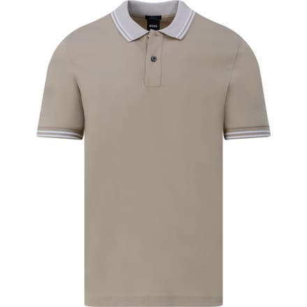 BOSS Black poloshirt beige 100% katoen
