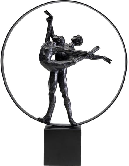 Woonaccessoires dansers cirkel zwart Kare Design