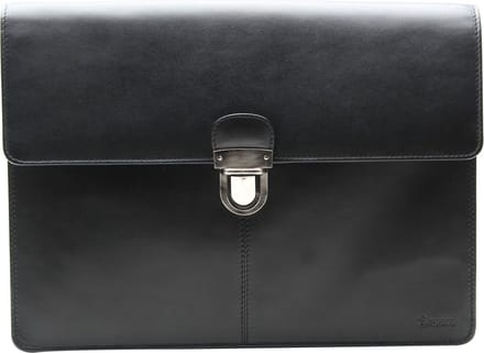 Esquire Leren Afzonderlijke gevallen Oxford Document Case Black Zwart