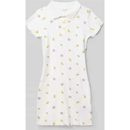 slim fit jurk met polokraag
