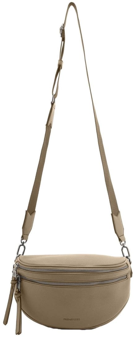 FREDsBRUDER Leren schoudertas Bestie Beltbag Dark Taupe