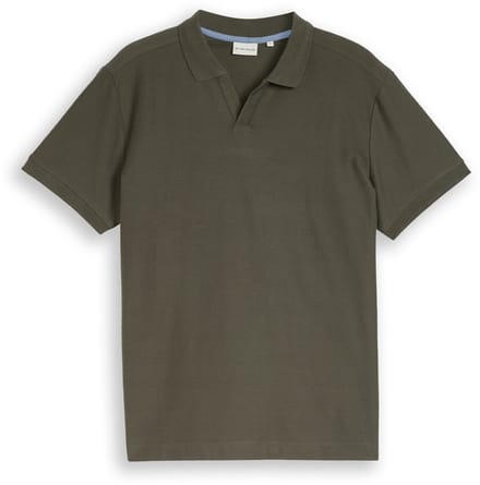 Tom Tailor - Poloshirt met ottoman-structuur - Maat XXXL - deep leaf green