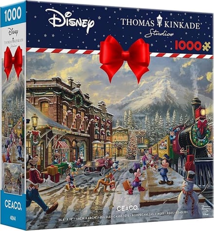 Puzzle - 1000 Stujkes - Disney - Thomas Kinkade - CEACO - Candy Cane Express