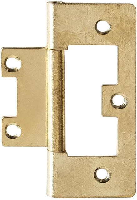 Louvredeurscharnier - Messinggecoat Staal - 63 Mm - 4 Stuks