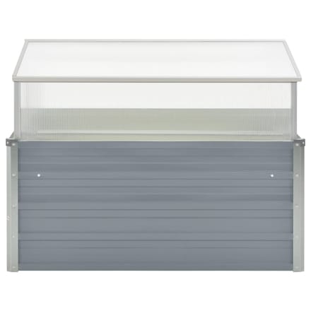 vidaXL - Tuinkas - 100x100x85 - cm - gegalvaniseerd - staal - grijs