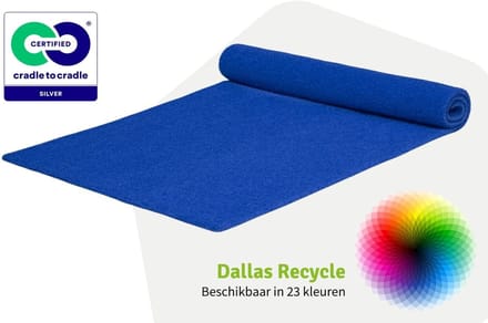 GJ Floors - Basic loper Dallas Recycle | Saffier Blauw - Breedte x Lengte: 2 meter / 3 meter