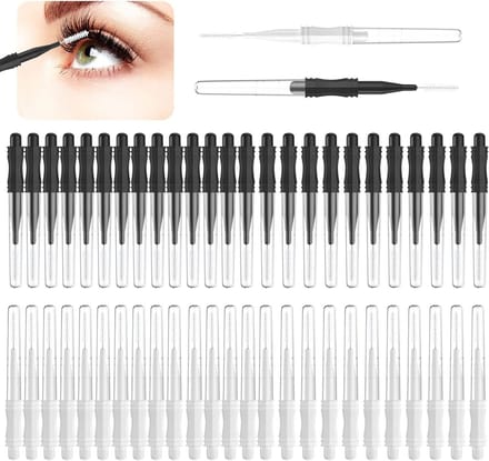 Micro Eyebrow Brushes met Deksel - Perfect voor Eyebrow Lamination en Precisiewerk in 2 Maten