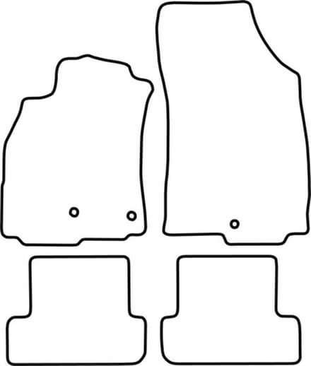 Automatten | Mattenset Renault Kangoo - Family modellen - 2008 - 2021