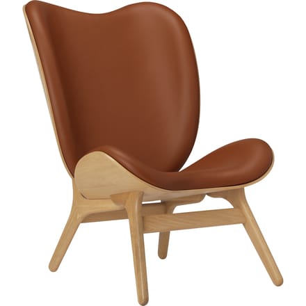 UMAGE A Conversation Piece Highback Fauteuil - eiken - Leder Hope cognac