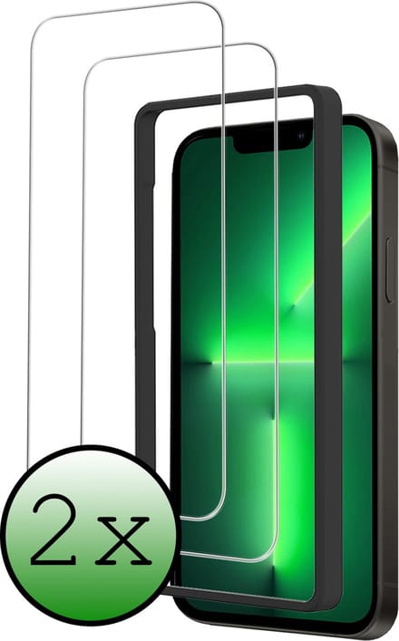 Screenprotector - 2 Stuks Geschikt voor Apple iPhone 13 Pro Max - Met Installatie Frame - Beschermglas - Gehard Glas - Tempered Glass - Screen Protector