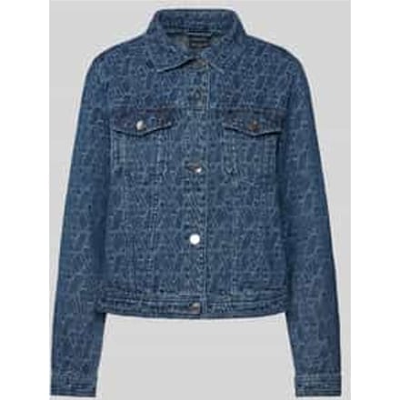 Jeansjack met paspelzakken op de borst