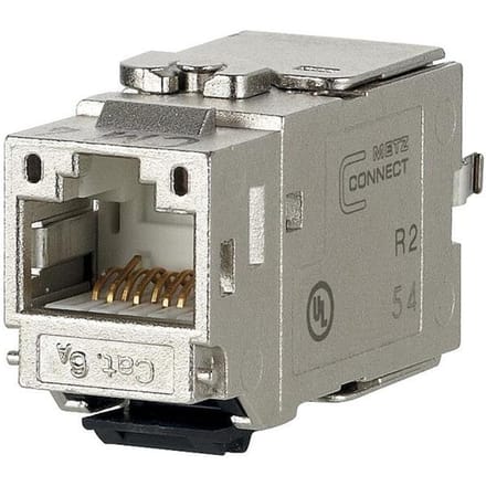 Metz Connect 130B21-E RJ45-inbouwmodule Keystone CAT 6A 1 stuk(s)