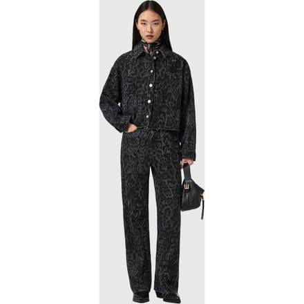 AllSaints Nicky Denim Shacket Leppo Black Taglia: M | Giacche di jeans Outlet | Donna | Blu