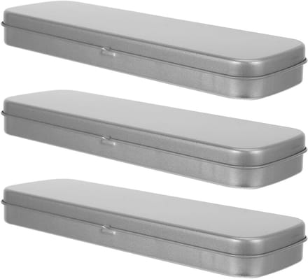 Metalen Opbergdozen - Sieradendoos Set - Spullen Organiseren - Stevige Constructie - 3 Stuks 20cm - Zilver