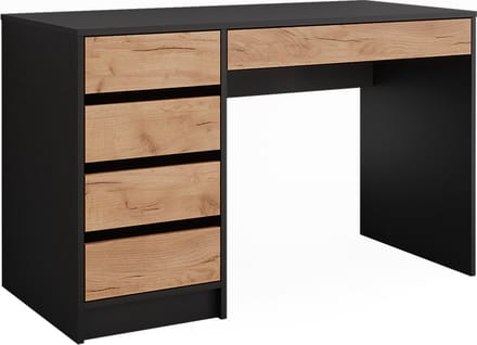 Vicco Kaptafel Sherry, Antraciet/Goudkleurig Eiken, 120 x 75 cm zonder spiegel
