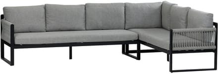 Hoek Lounge Dining bank Reims | Rechts | Black & Off Sand
