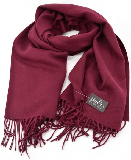 Flore Sjaal - Bordeauxrood | 190 x 70 cm | Herfst/Winter | Polyester | Fashion Favorite