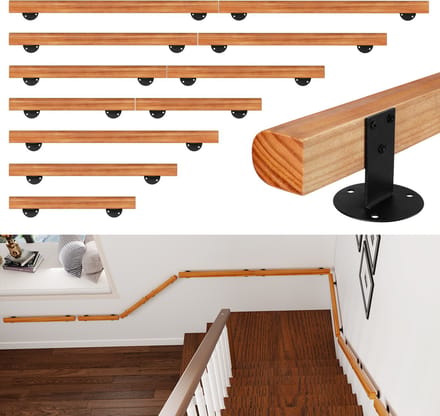 Beuken leuning 200 cm balustrade Leuningdrager Voordeur Wandhouder Trede
