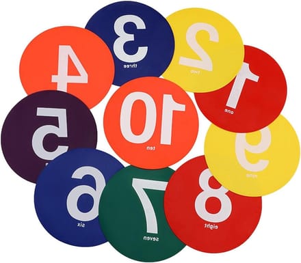 Trainingspunten Set - Behendigheidsindicatoren - Sport Training - Genummerd Hoge Zichtbaarheid - 10 Stuks - Multicolor