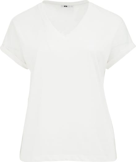 WE Fashion Dames T-shirt met V-hals - Curve