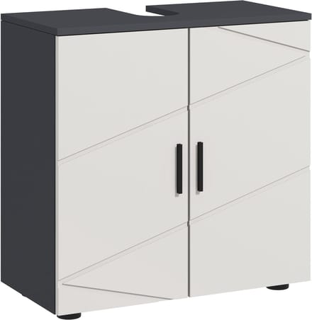 Kleankin badkamerkast - spaanplaat - 60L x 30B x 60H cm - grijs