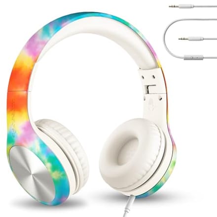 Bedrade hoofdtelefoon voor kinderen - 93dB Volumebeperking, SharePort en Opvouwbaar Design