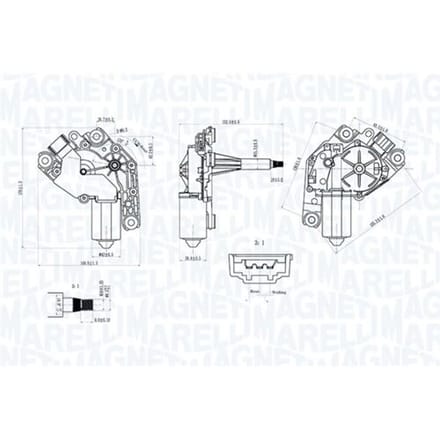 Ruitenwissermotor MAGNETI MARELLI 064075500010