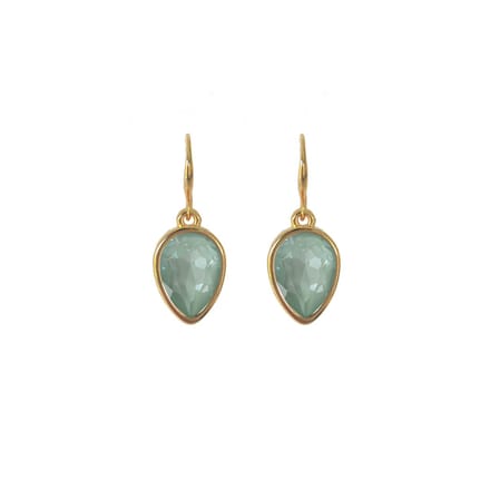 Agave oorhangers - Swarovski - Bliss Label - goud