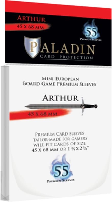 55 Paladin Arthur Card Sleeves 45 x 68mm (ART-CLR)