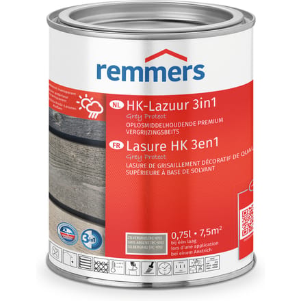 Remmers HK-Lazuur 3in1 - Platinagrijs - 2.5 liter