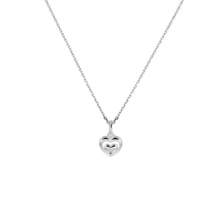 YO&No - Ketting - Zilver - Anker - Hart - 1,1 mm - 36 + 4 cm - Kinderen - Gerhodineerd - Zilver 925