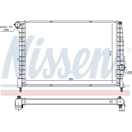 Radiator, motorkoeling NISSENS 60058