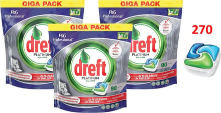 Dreft - Platinum - All in One - Vaatwastabletten - Regular - 270 stuks