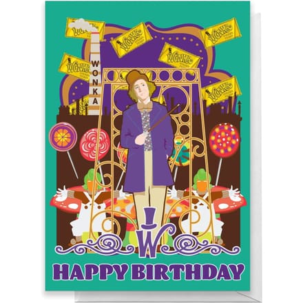 Willy Wonka Birthday Greetings Card - Giant Card