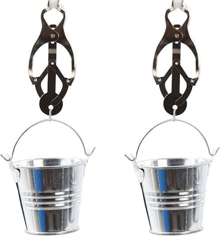 Ohmama Fetish Nipple Clamps With Buckets