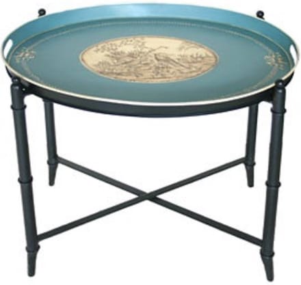 Bijzettafel met dienblad Bird Medallion, 62x47x57cm hg
