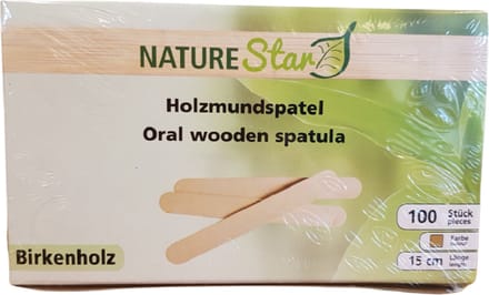 NatureStar Hars wax spatels hout 100 stuks - tongspatels - harsen