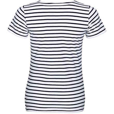 SOLS Dames/dames Miles Gestreept T-Shirt met korte mouwen (Wit/Zwaar)