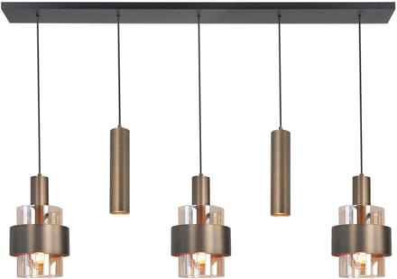 Highlight - Hanglamp Marrone 5 lichts L 120 cm brons